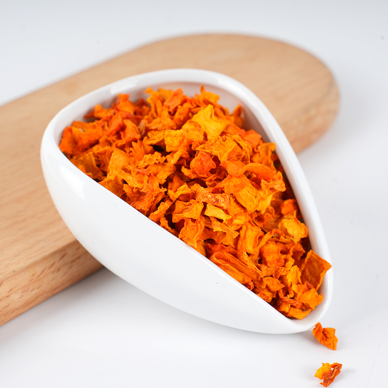 Dehydrated pumpkin dices